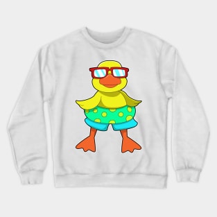 Duck with Swim ring & Sunglasses Crewneck Sweatshirt